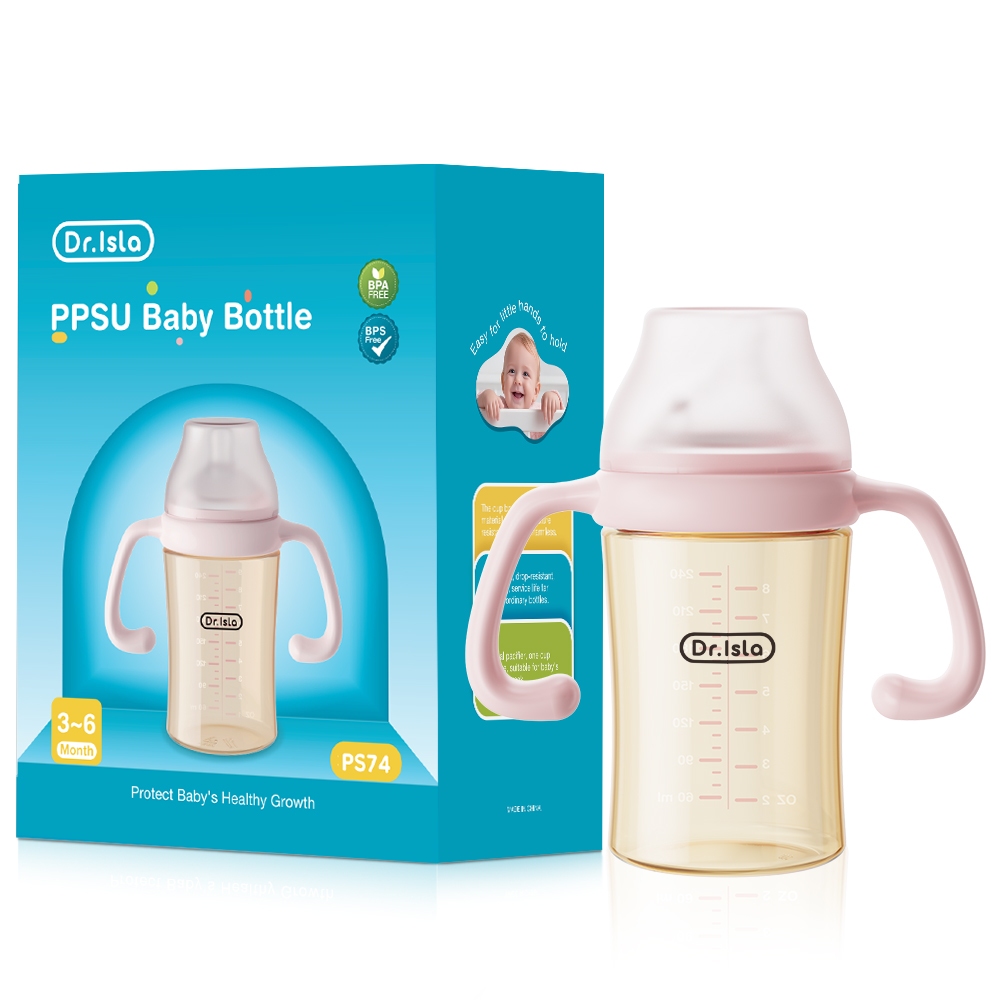 Botol Susu Bayi Dr.isla PS74 PPSU Dot Miring Indicator Suhu 160ml 240ml 330ml Foto 8