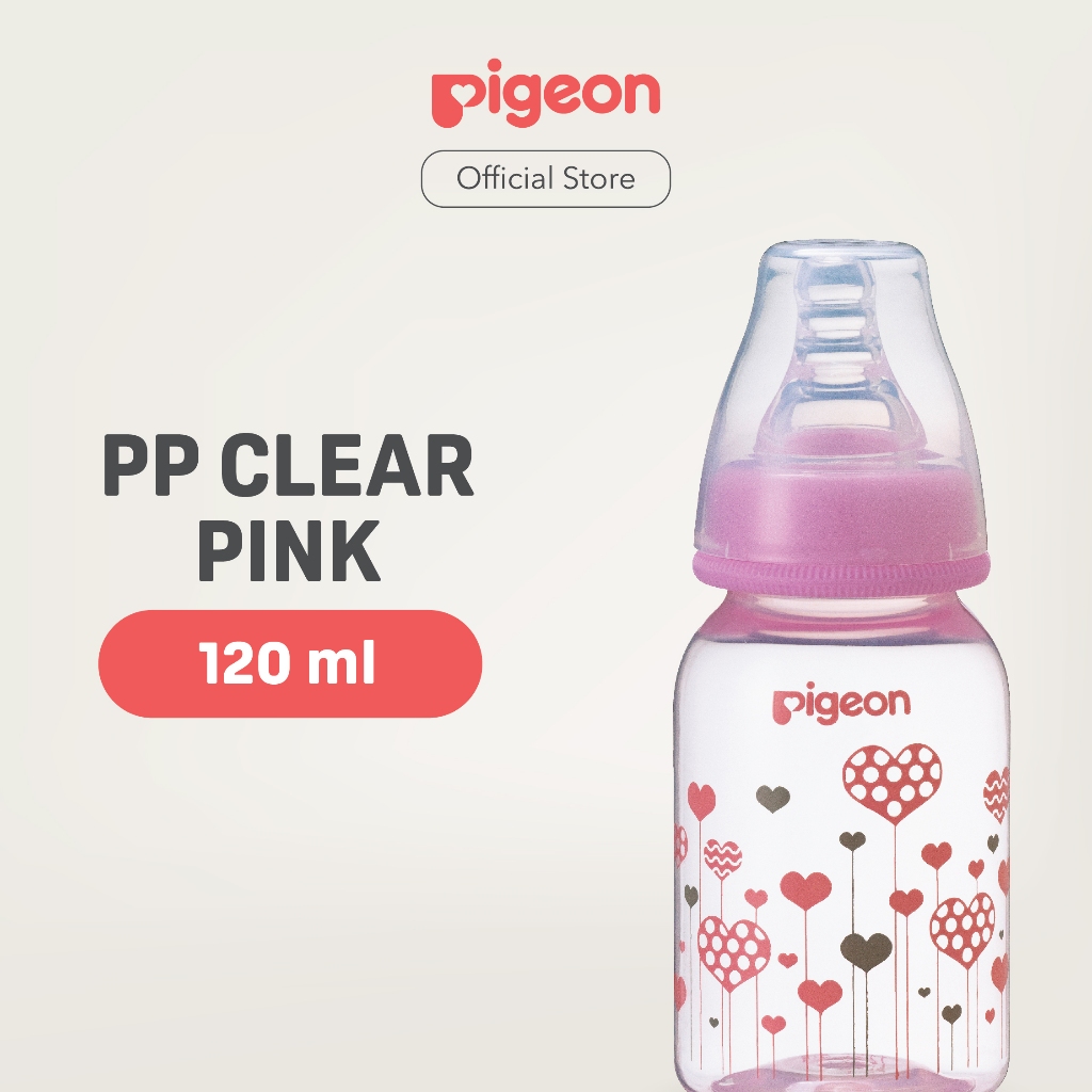 Botol Susu Bayi PIGEON Slim Neck Clear RP 120ml PP BPA Free Dot S Foto 5