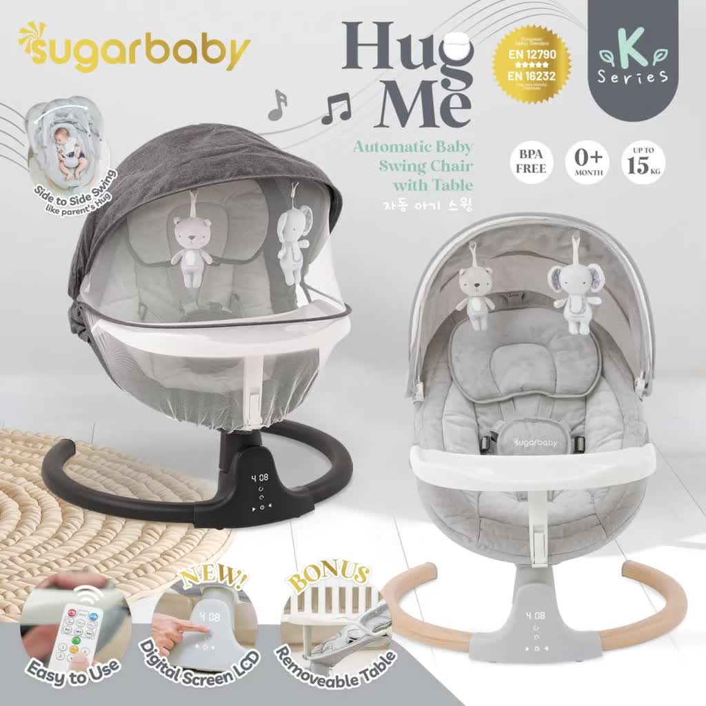 Sugarbaby HUG ME K Series Ayunan Bayi Otomatis Swing Chair Side to Side Bluetooth