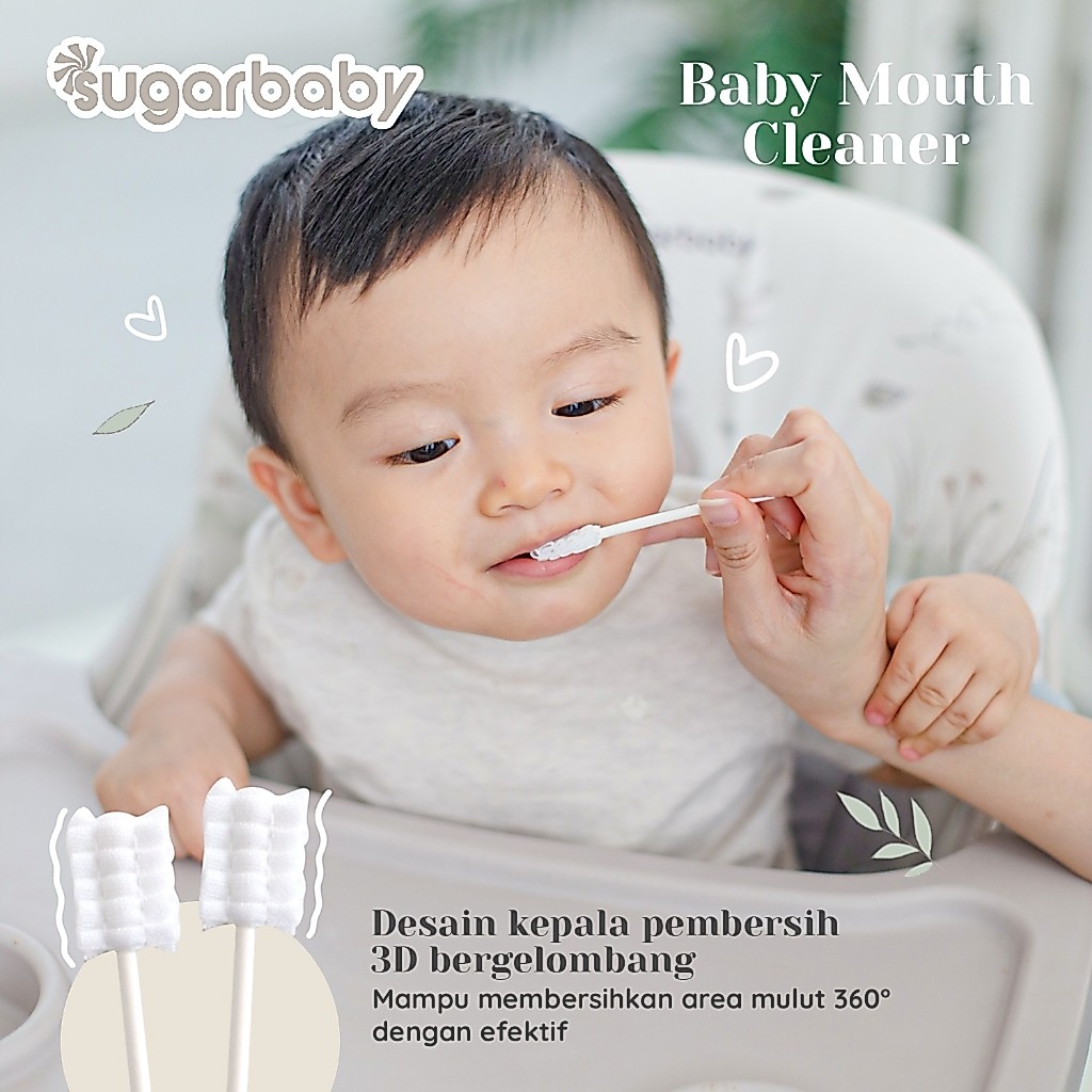 Sugarbaby Baby Mouth Cleaner Pembersih Mulut Lidah Gusi Bayi 30 Pcs Kasa Steril Medis Foto 5
