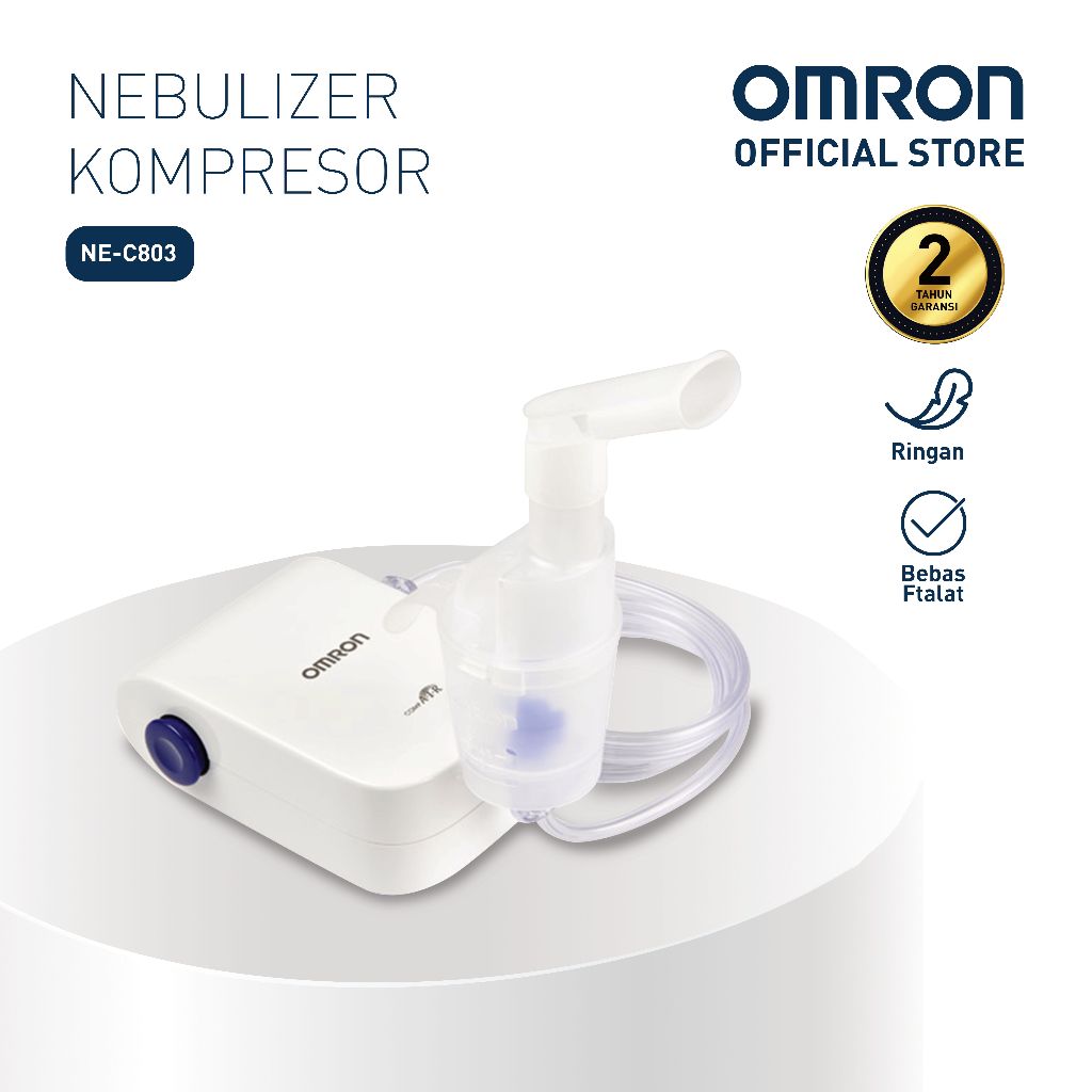 Omron Compressor Nebulizer NE-C803 Portable Ringan untuk Asma & Alergi Dewasa dan Anak