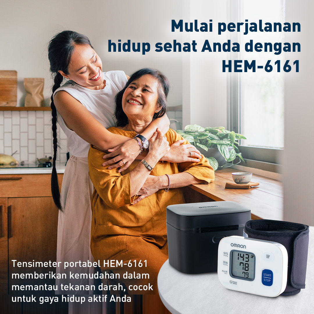 Omron HEM-6161 Wrist Blood Pressure Monitor Alat Cek Tensi Darah Digital Foto 5