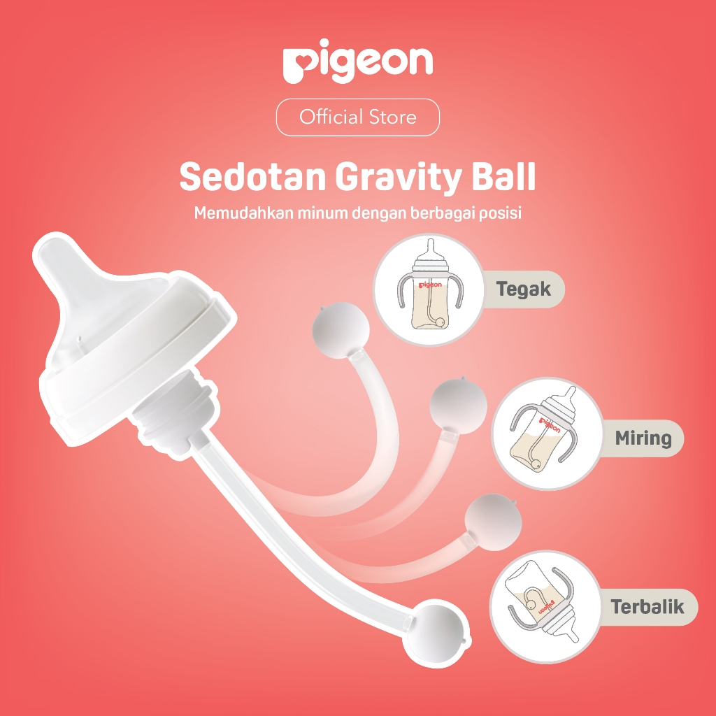PIGEON Botol SofTouch 2-Step Straw Set 240ml Wide Neck Bebas BPA Anti Kolik Foto 4