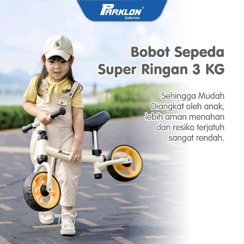 Mamiko X Parklon Toddler Balance Cycle Sepeda Keseimbangan Anak 18 Bulan Tanpa Pedal Roda Foto 4