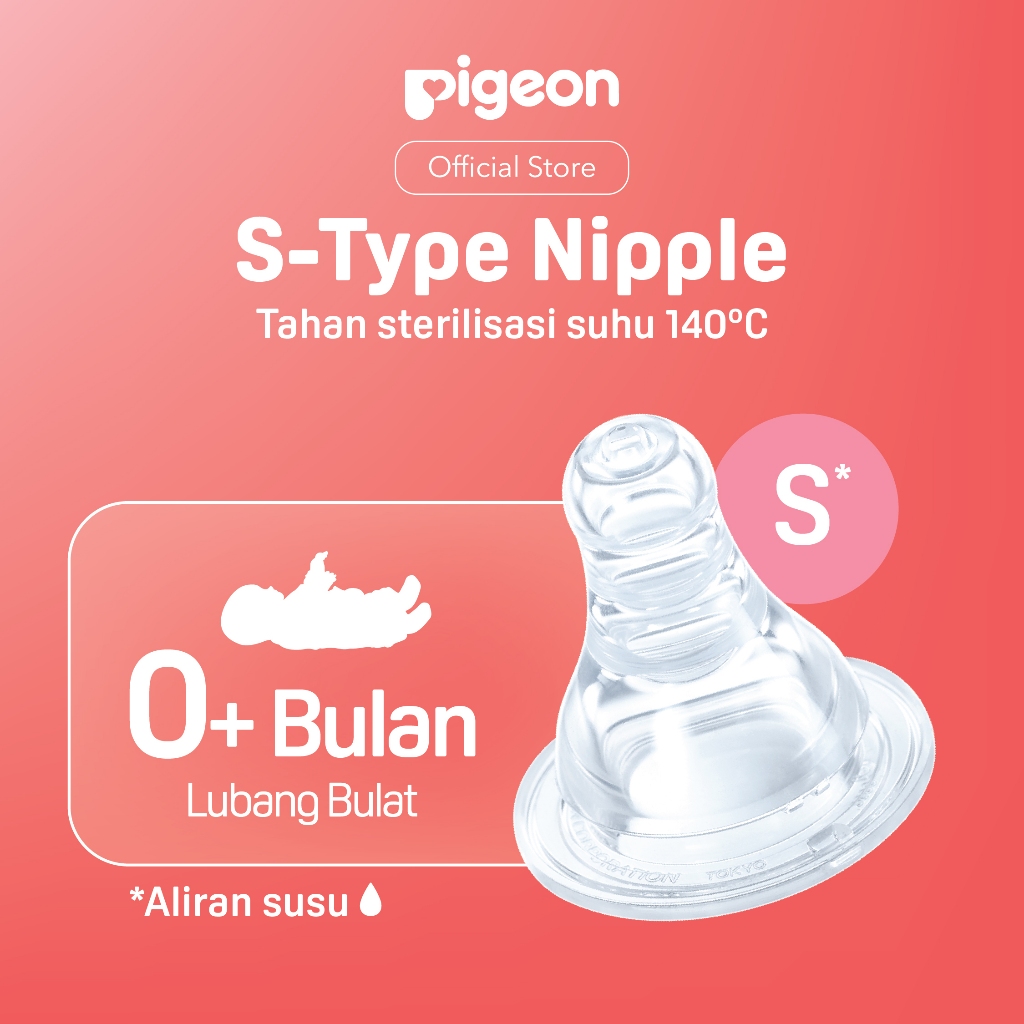 PIGEON Peristaltic S-Type Nipple Slim Neck Size LL Original - Dot Anti Kolik & Foto 5