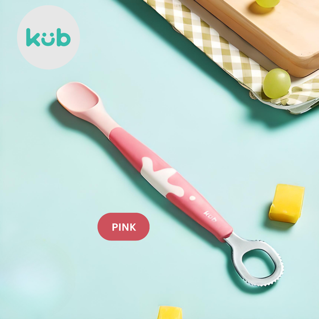Sendok MPASI Bayi KUB 3 in 1 Multifunctional Puree Spoon Stainless Steel & Silicone Foto 5