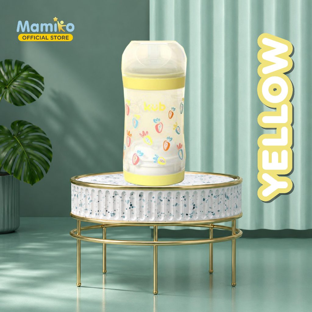 KUB Mamiko Cereal Nursing Bottle 180ml Botol MPASI Bayi dengan Sistem Tekanan Bawah Foto 8