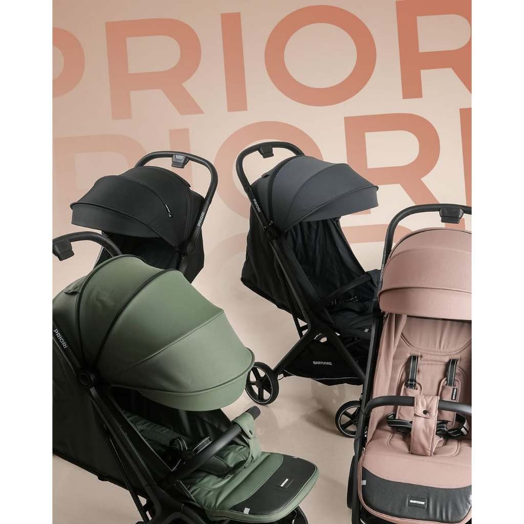 Stroller Bayi Babydoes Priori Auto-Fold Compact Travel Ringan 8kg Newborn - 22kg Foto 3