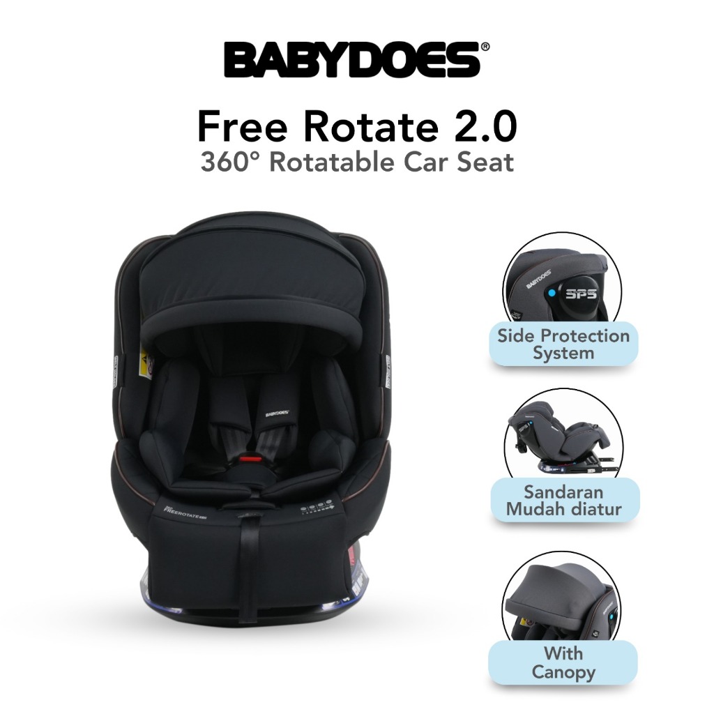 Babydoes Free Rotate 2.0 Car Seat 360° ISOFIX Group 0+/I/II/III Newborn - 36 Kg
