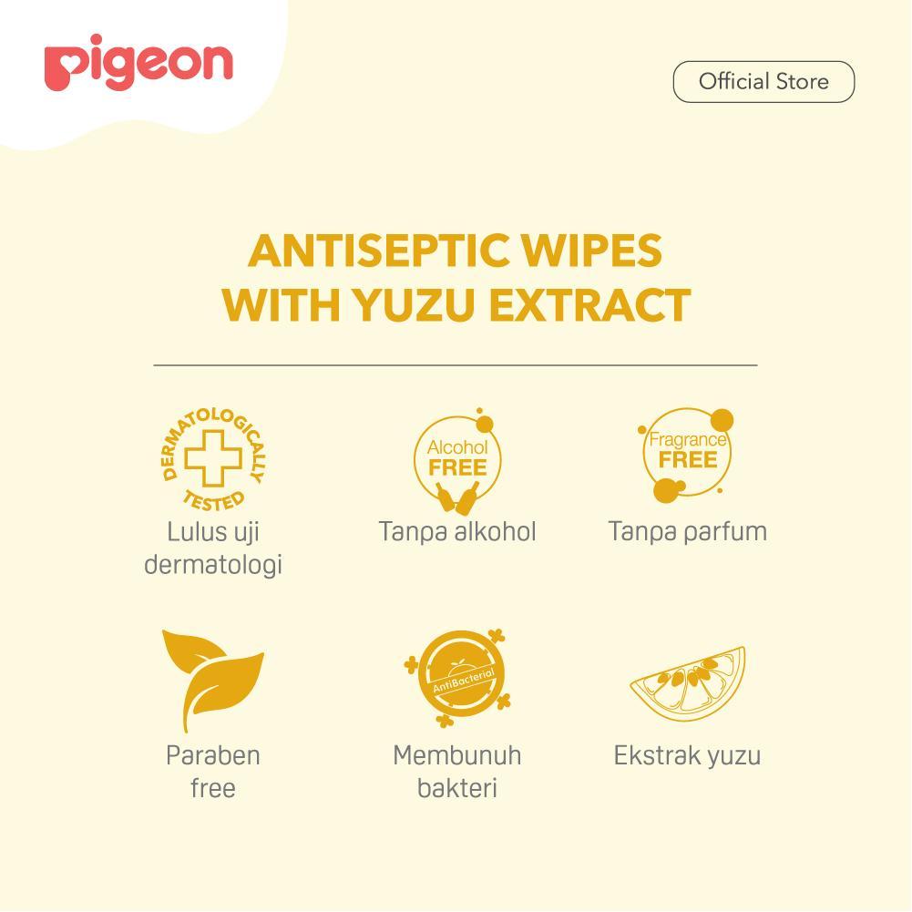Pigeon Tisu Antiseptik Yuzu Extra Formula 50 Lembar Foto 2