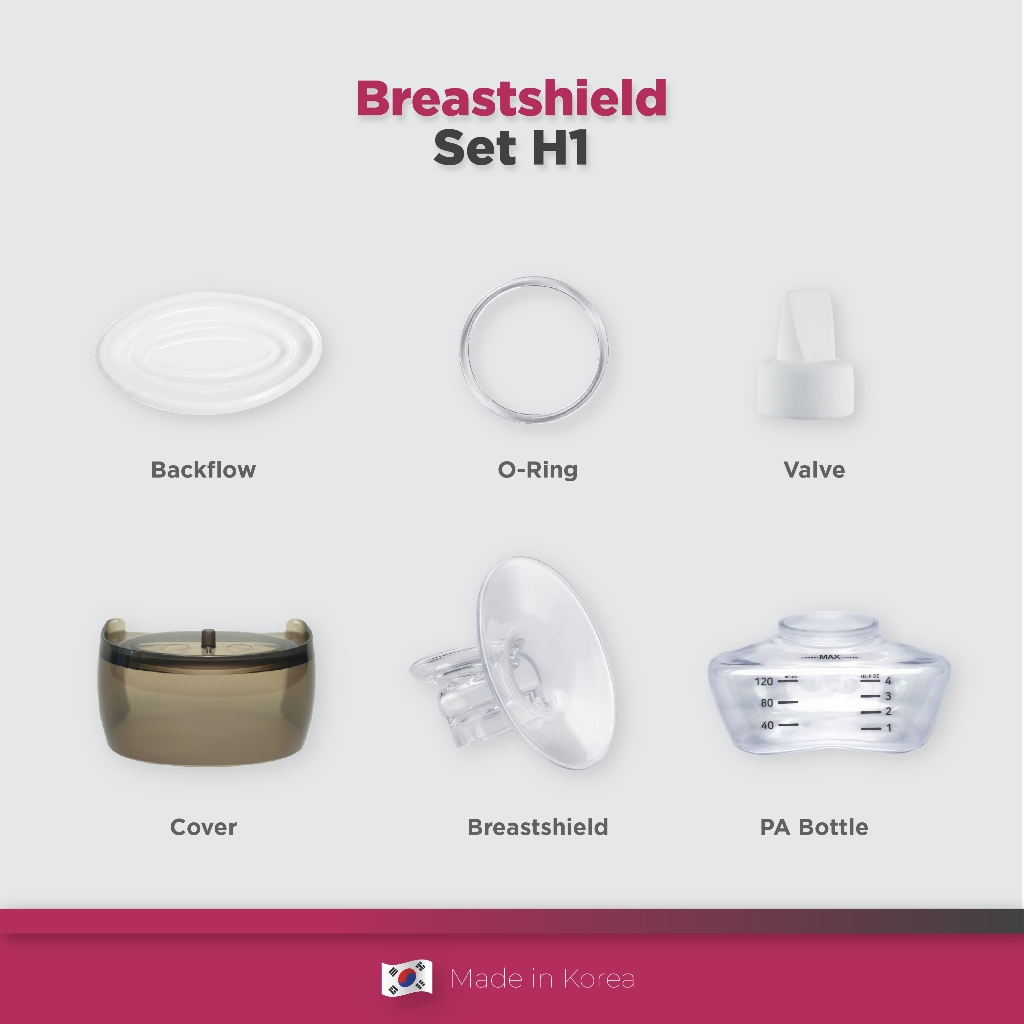 Wearable Breastshield Set SPECTRA Original untuk Pompa ASI H1 & H1 Lite Ukuran S Foto 3