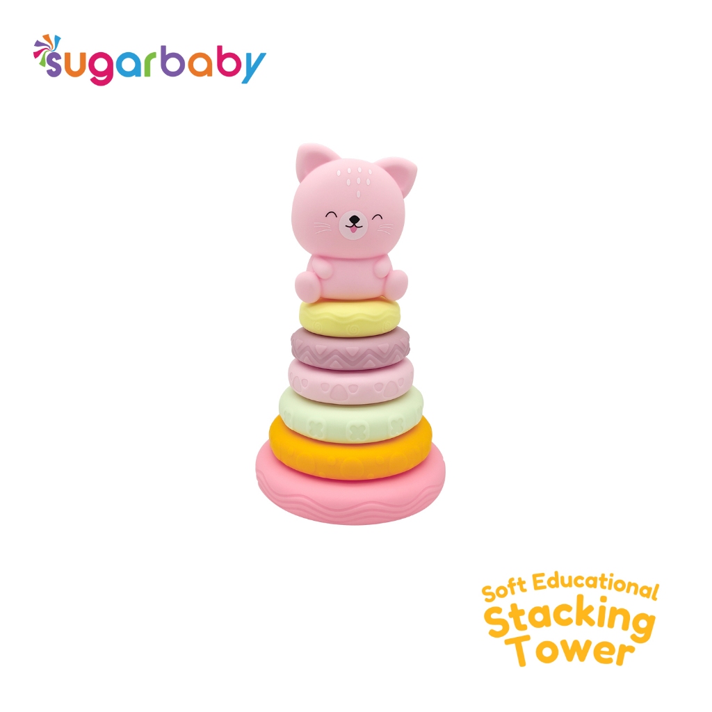 Mainan Edukasi Bayi Sugarbaby Soft Stacking Tower & Block Set PVC BPA Free Foto 6