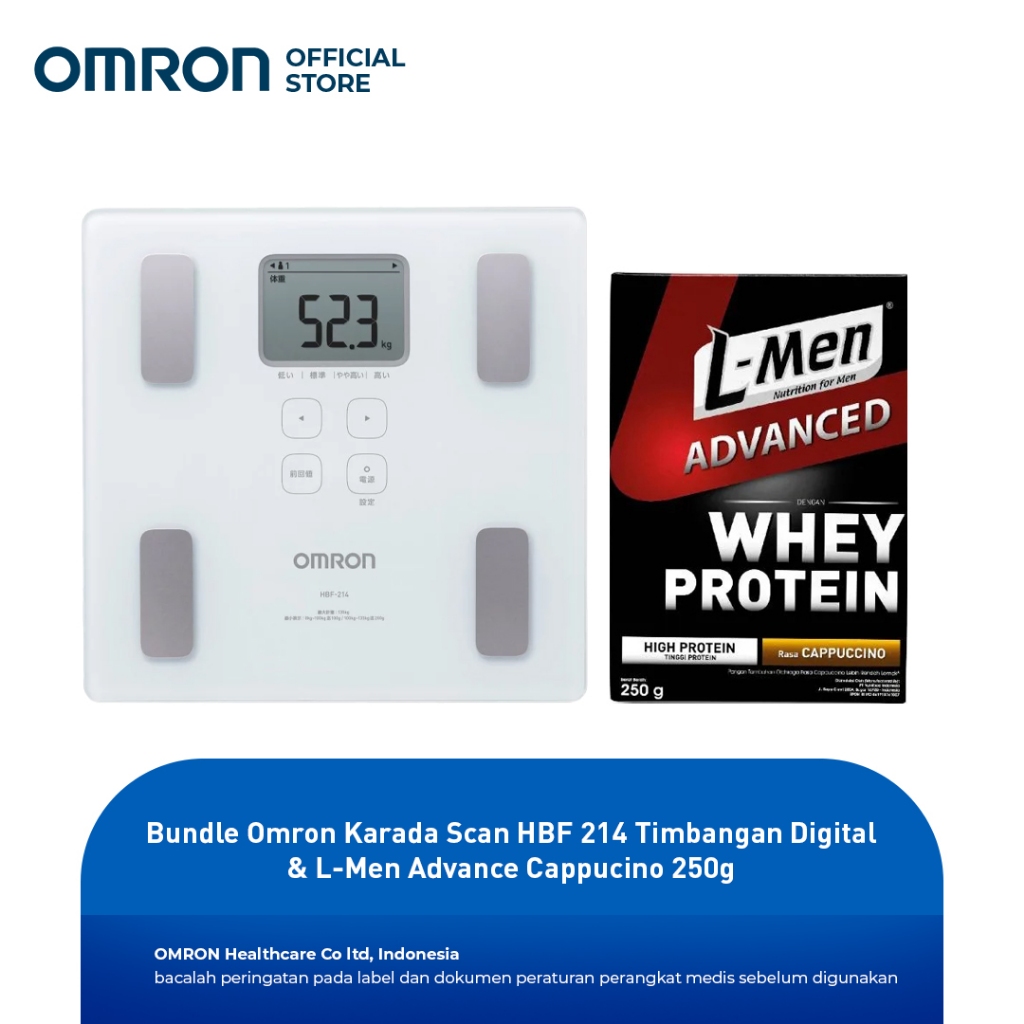 Omron Karada Scan HBF 214 Timbangan Digital Cek Kadar Lemak Tubuh Body Fat Analyzer