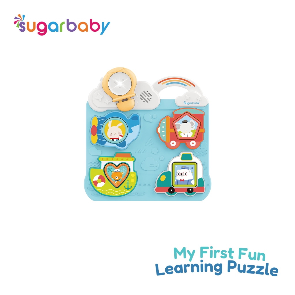Sugarbaby My First Learning Puzzle Mainan Edukasi Interaktif Bayi 1-3 Tahun dengan Efek Suara Foto 5