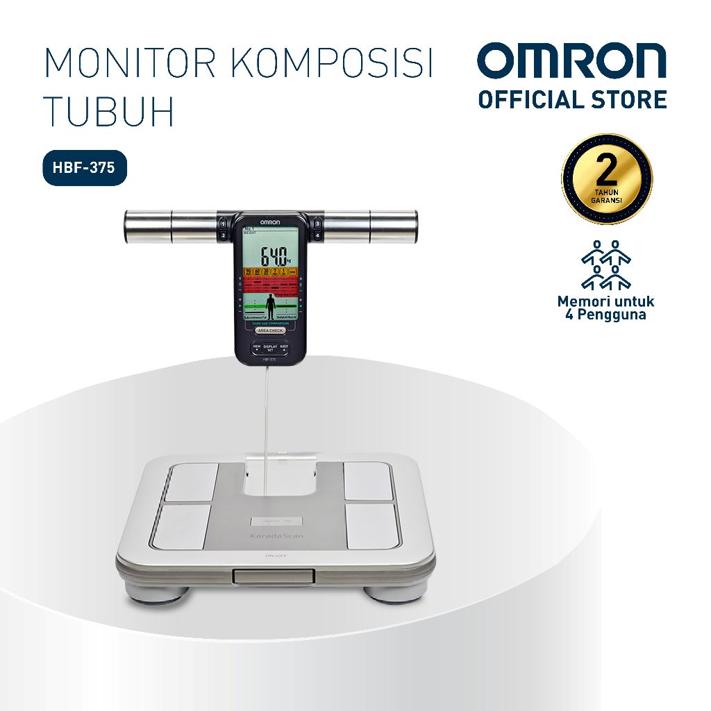 Monitor Komposisi Tubuh OMRON Karada Scan HBF-375 Full Body Sensing 8 Sensor