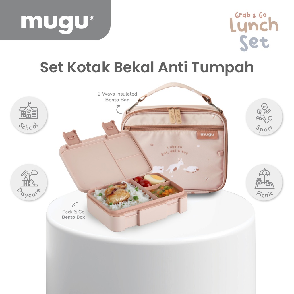 Mugu Kids Lunch Set Anti Bocor Foto 7