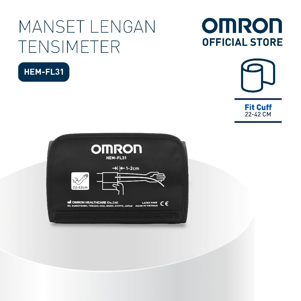 Manset Tensimeter Omron Fit Cuff Original Ukuran L 22-42 cm