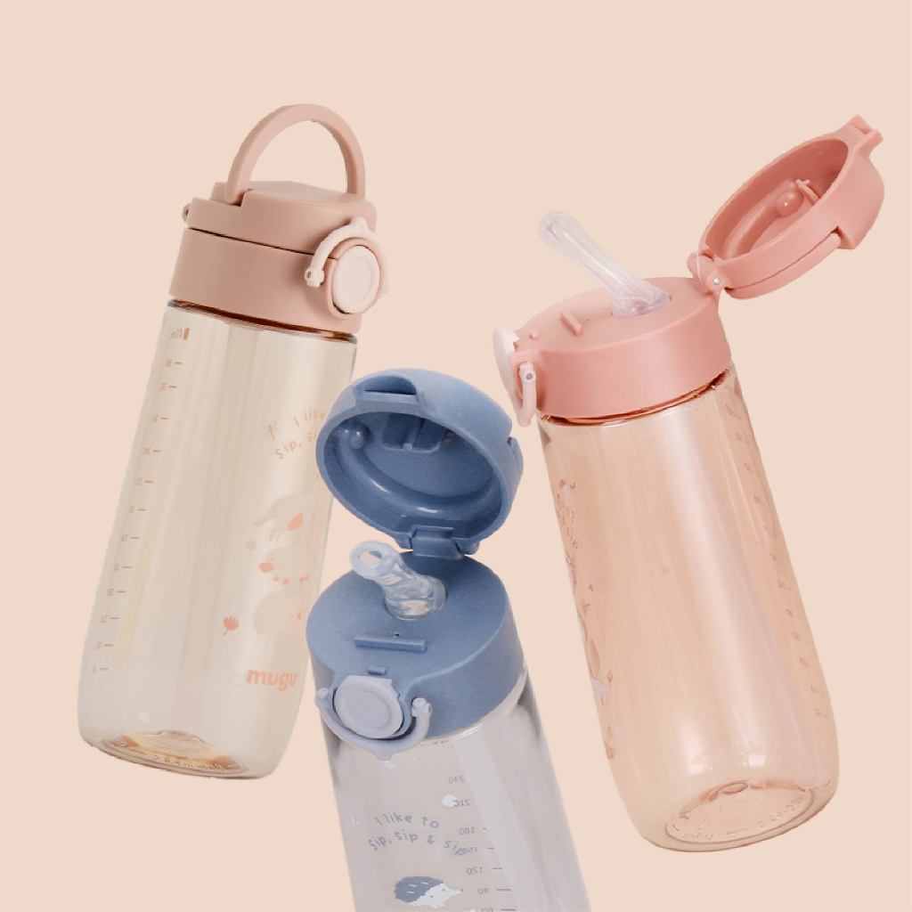 Botol Minum Anak Mugu Tritan Anti Tumpah Foto 3
