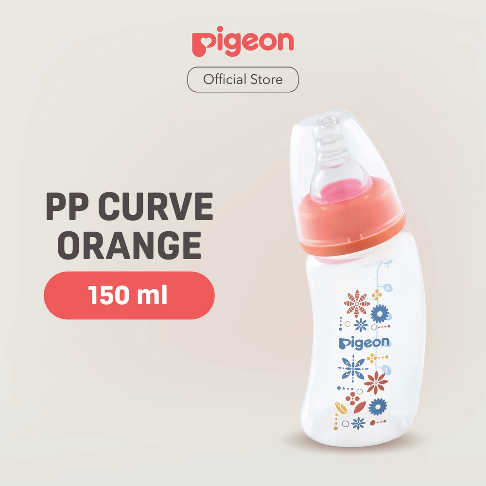 Pigeon Botol Susu PP Curve 150ml Dot Peristaltic Slim Neck S Anti Kolik Foto 6