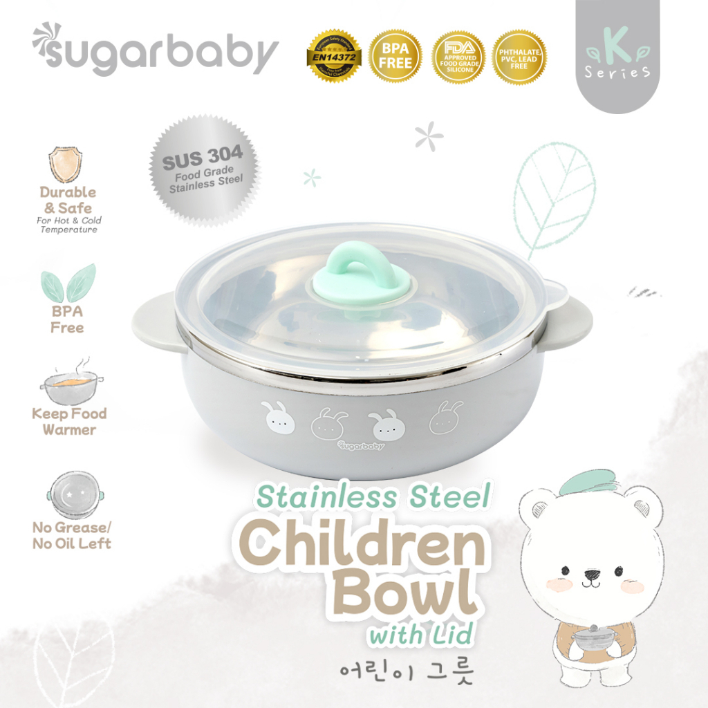 Mangkok Stainless Steel Anak Sugar Baby K-Series Food Grade SUS 304 260ml Foto 7