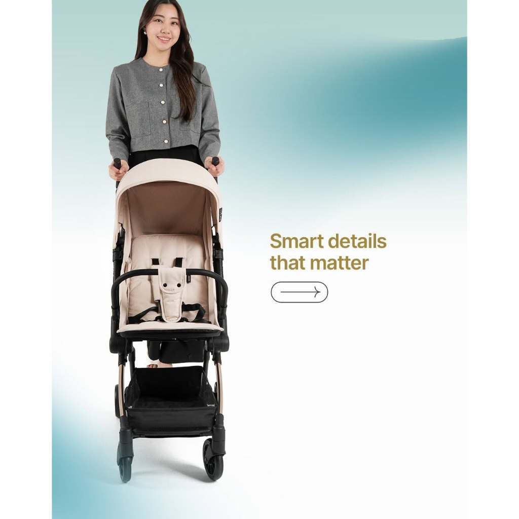 Babydoes IFOLD Stroller Cabin Size Portable Ringan 5 Kg Bawa ke Kabin Pesawat Foto 3