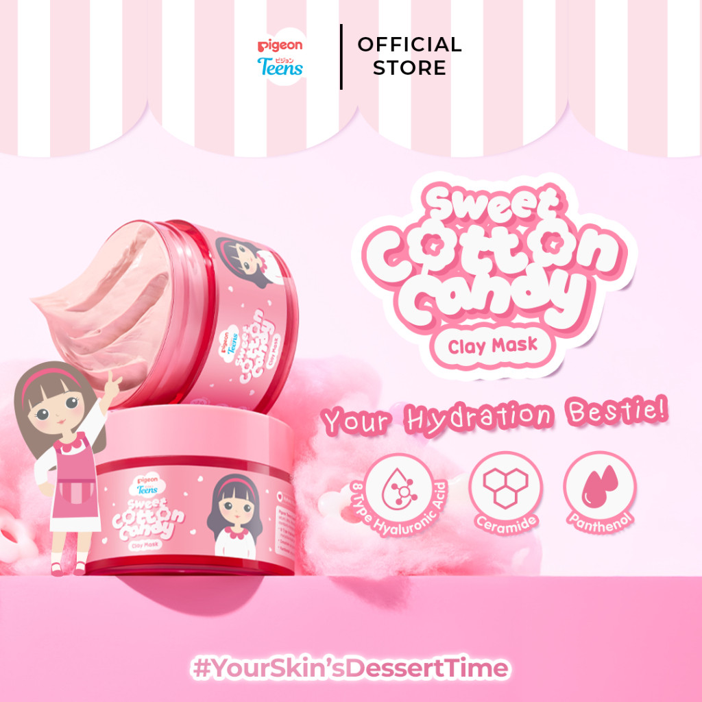 Pigeon Teens Cotton Candy Clay Mask 60GR Skincare Remaja Balancing Skin Microbiome
