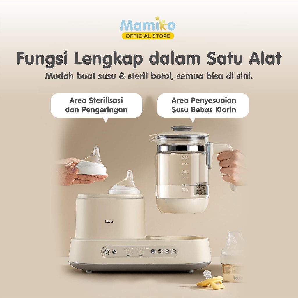 Mamiko KUB 3 in 1 Multifunction Milk Adjuster Sterilizer Warmer Penjaga Suhu 24 Jam Foto 2