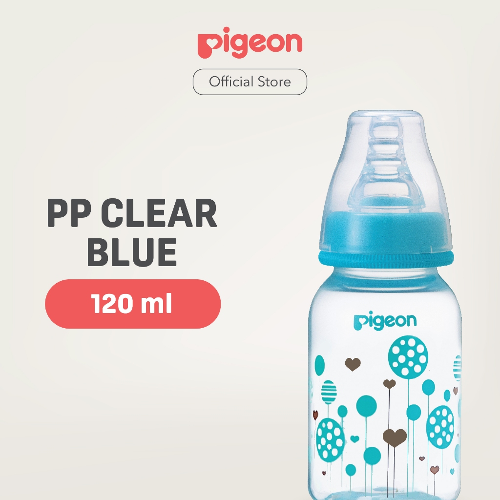 Botol Susu Bayi PIGEON Slim Neck Clear RP 120ml PP BPA Free Dot S Foto 4
