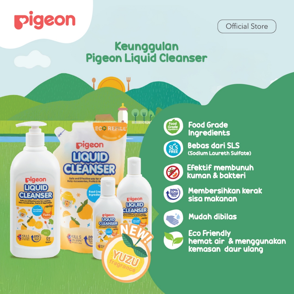 Pigeon Liquid Cleanser Yuzu 200ml Cair Pembersih Botol Susu Bayi Foto 5