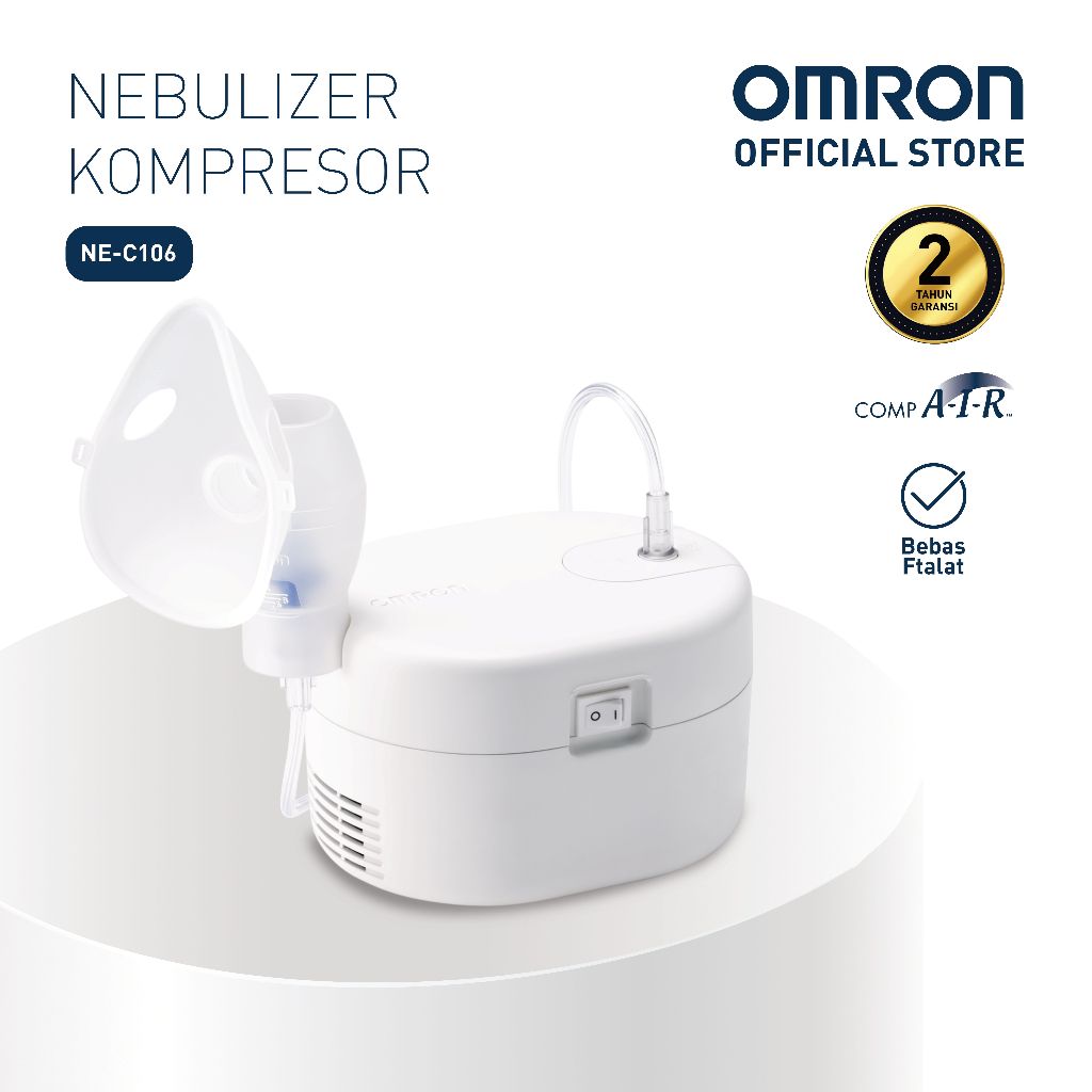 Nebulizer Kompresor Omron NE-C101 & NE-C106 Original Aksesori Lengkap 2 Tahun Garansi Foto 2