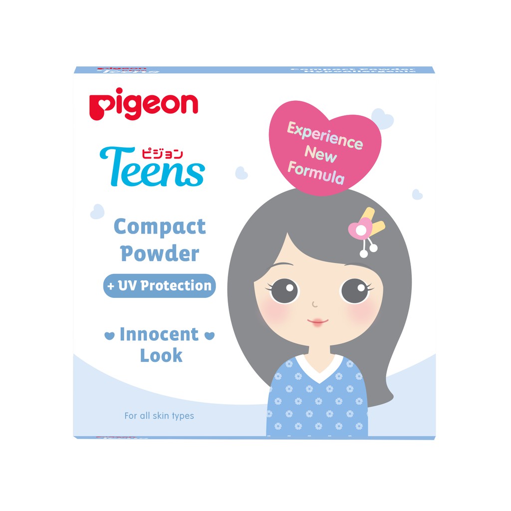 PIGEON TEENS Compact Powder Sand 14Gr Bedak Padat Remaja UV Protection Foto 2
