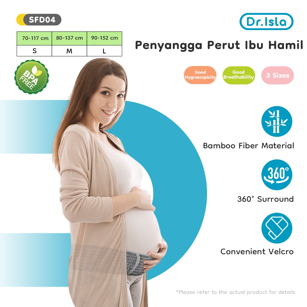 Korset Ibu Hamil Dr.isla SFD04 Bamboo Charcoal Penyangga Perut Medical Grade