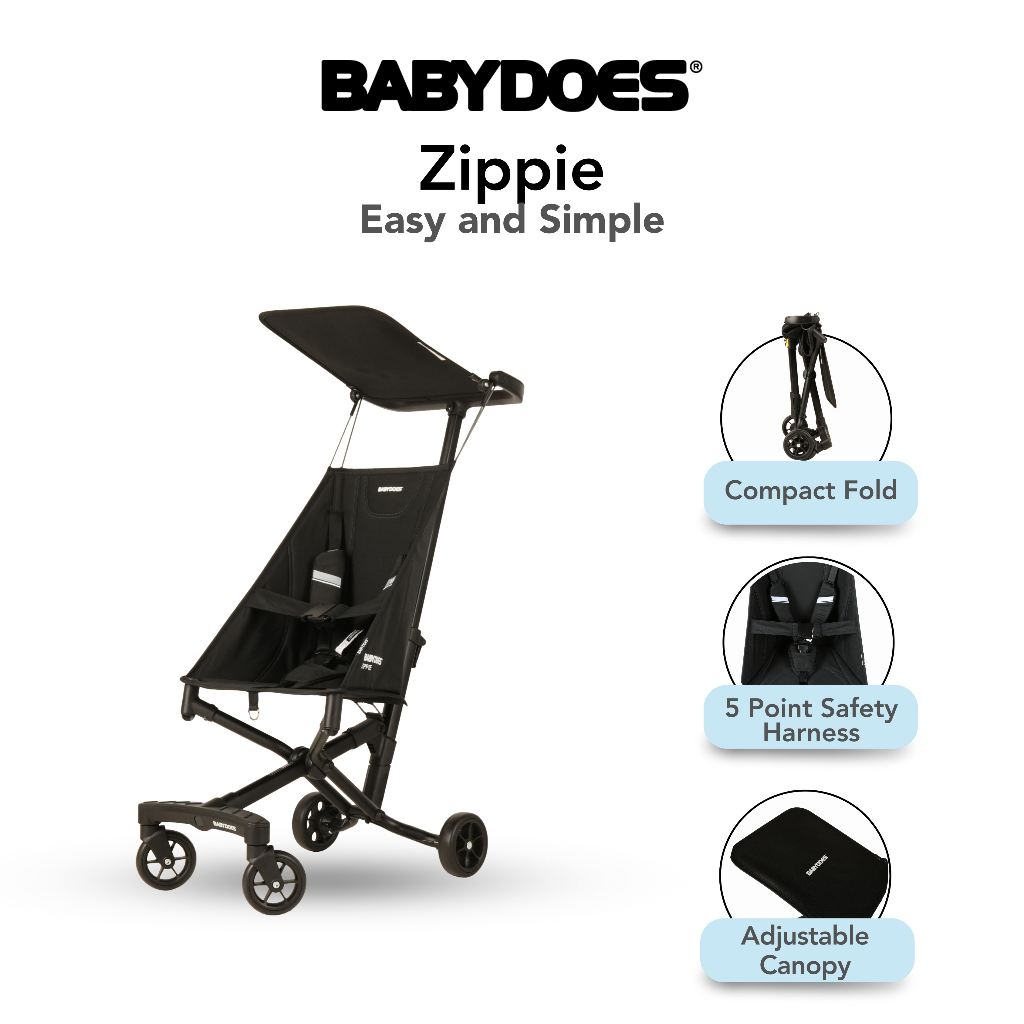 Babydoes Zippie Stroller Ultra Compact Travel Lightweight 2.8 kg Cabin Size Foto 2