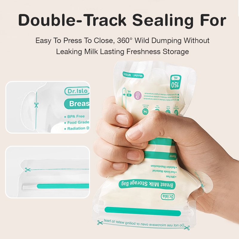 Dr.isla Kantong ASI 150ml Termokromik MSB05 BPA Free Sekali Pakai Pack 30 Pcs Foto 3