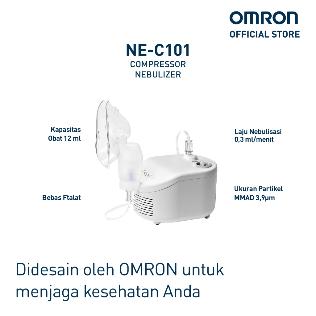 Nebulizer Kompresor Omron NE-C101 & NE-C106 Original Aksesori Lengkap 2 Tahun Garansi Foto 3