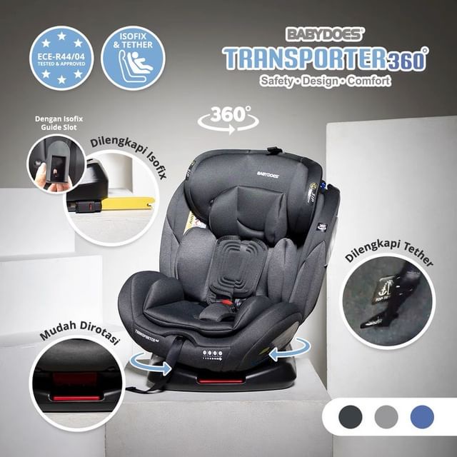 Babydoes Transporter Car Seat 360° untuk Bayi Newborn hingga 36 Kg dengan ISOFIX Foto 4