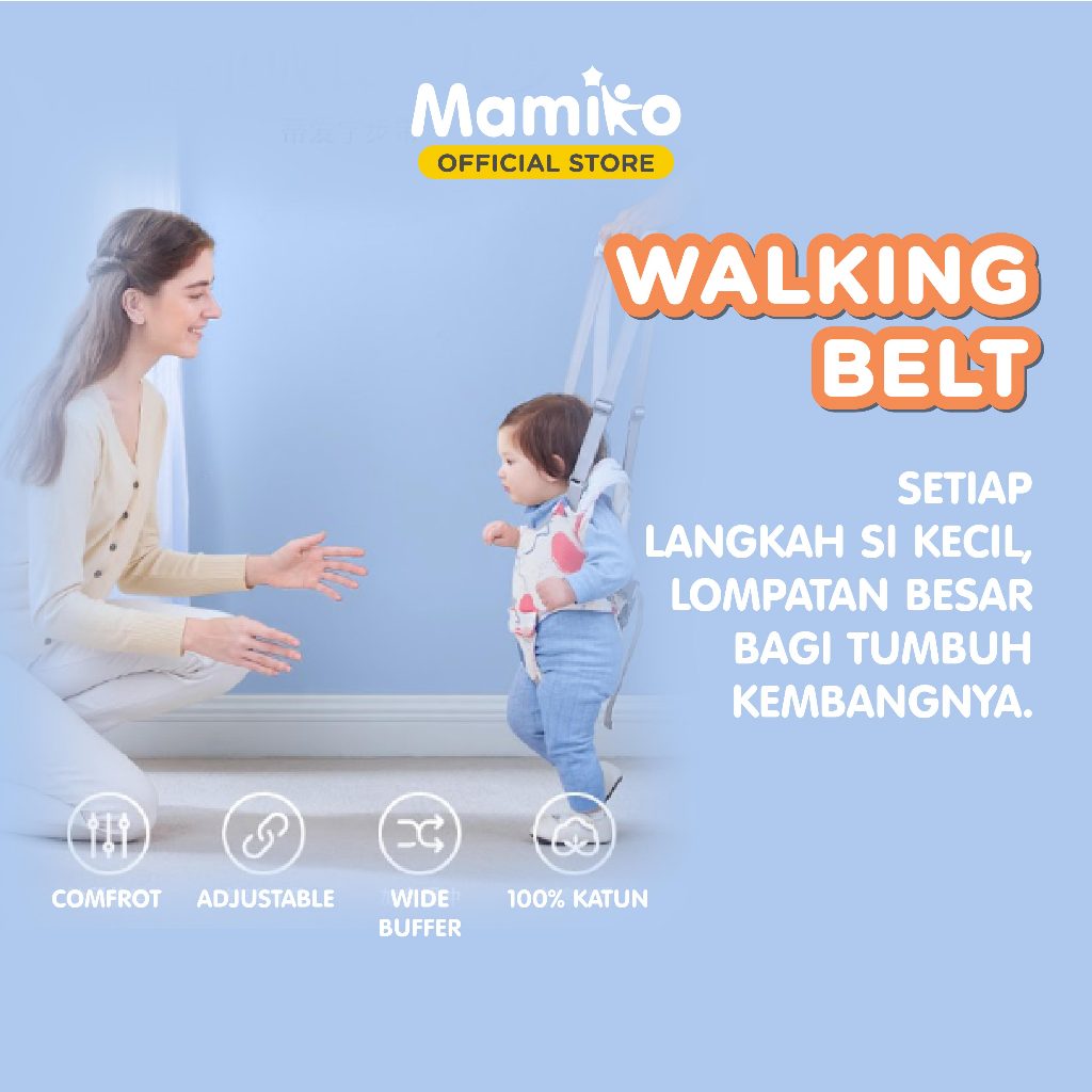 KUB x CL Toddler Belt Baby Walking Assistant 2 Ways Rompi Katun Premium Foto 3