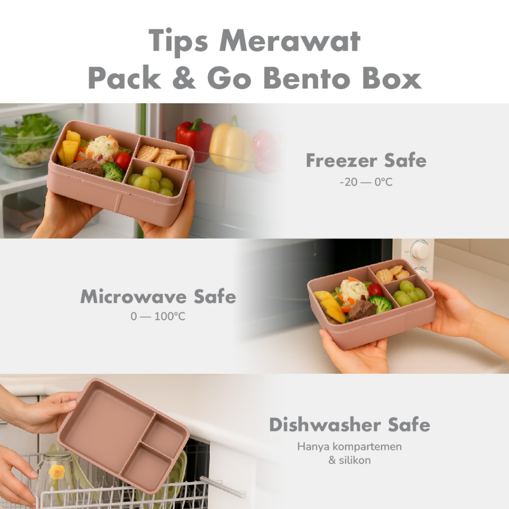 Mugu Bento Box Anti Bocor Foto 4