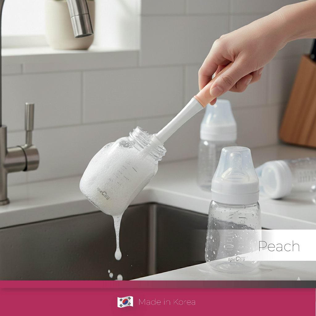 Sikat Botol Spectra Long Brush 2 Pcs Set Pembersih Botol Susu Bayi Foto 8