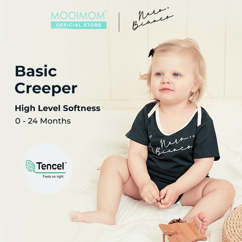 MOOIMOM Nero Bianco Tencel Creeper