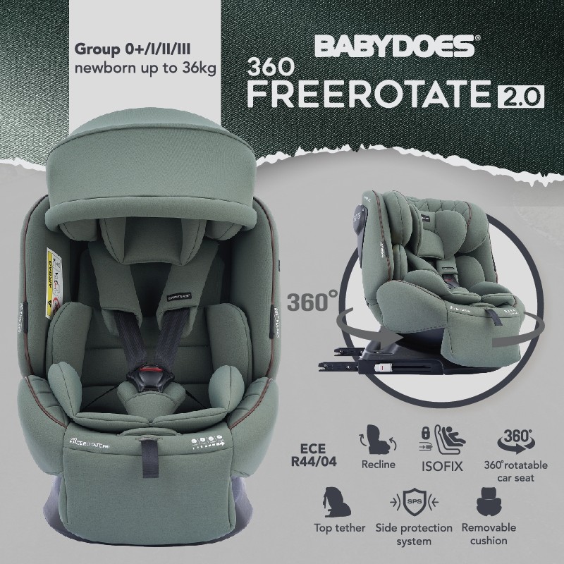 Babydoes Free Rotate 2.0 Car Seat 360° ISOFIX Group 0+/I/II/III Newborn - 36 Kg Foto 6