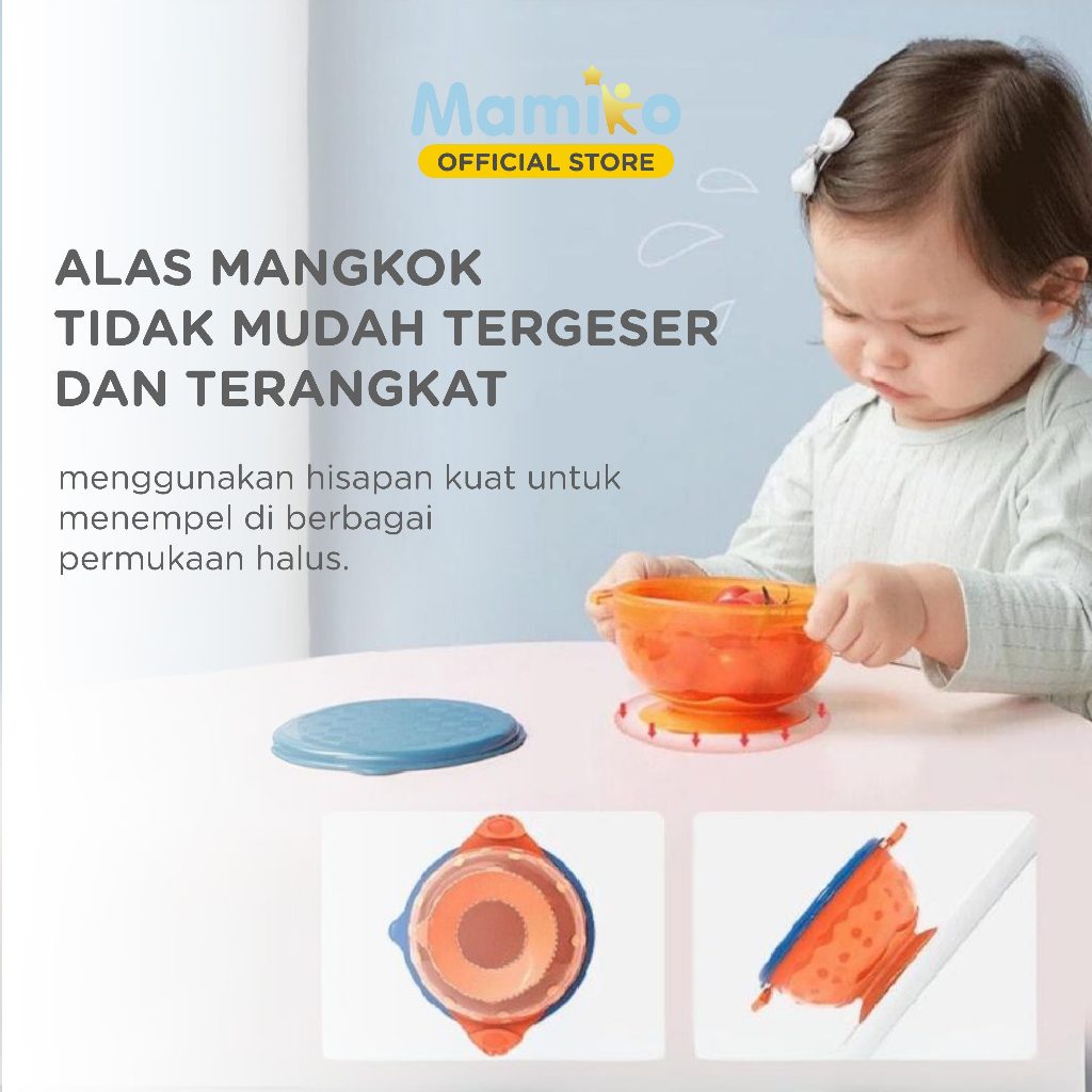 KUB Mangkok Bayi 3 Set Suction Cups 440ml 300ml 180ml BPA Free Anti Slip Foto 5