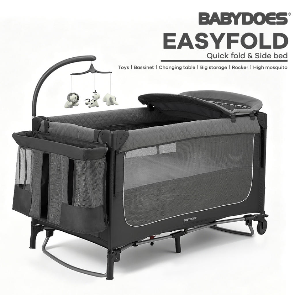 Babydoes Easyfold Auto Baby Box Tempat Tidur Bayi Lipat Otomatis dengan Meja Ganti