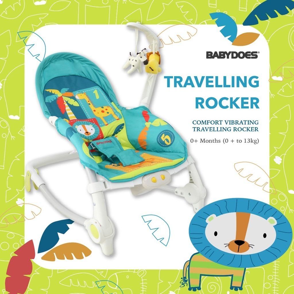 Babydoes Travelling Rocker Comfort Vibrating Bouncer Portable Bayi 0-3 Tahun Foto 4