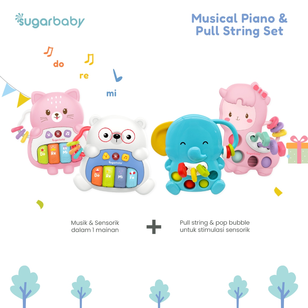 Mainan Edukasi Bayi Sugarbaby Music Car with Soothing Toys 2in1 Teether & Musik Foto 2