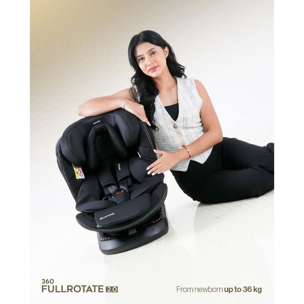 Babydoes Full Rotate 2.0 Car Seat 360° ISOFIX Sertifikasi ECE R44/04 dengan Alarm Buckle Foto 2