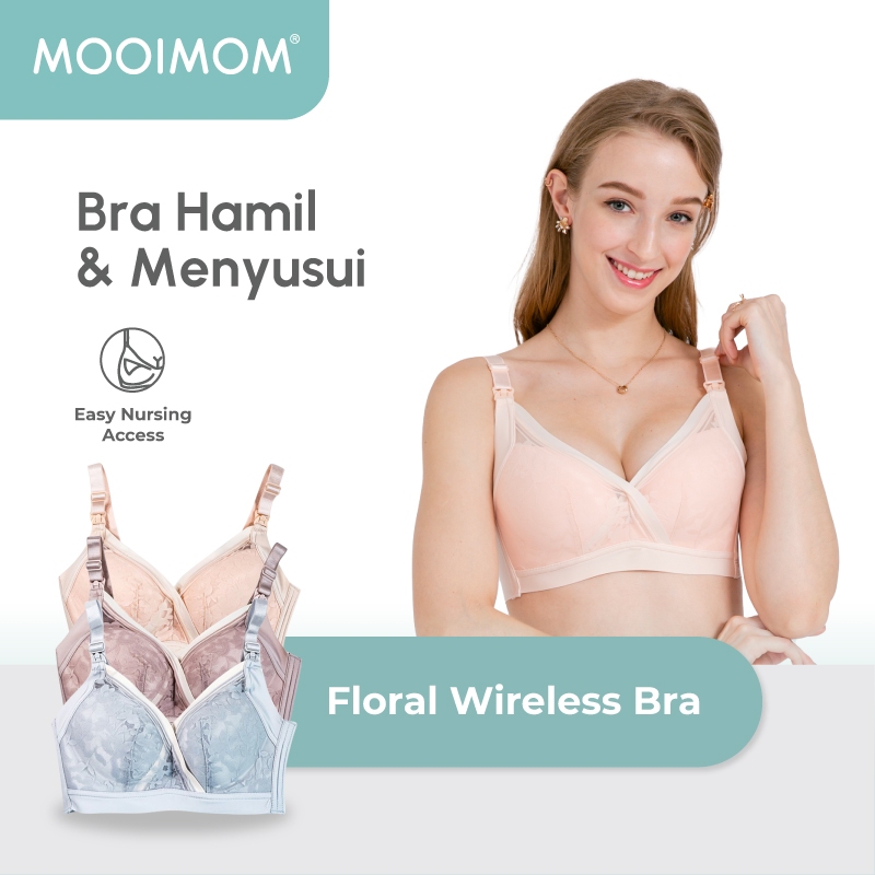 MOOIMOM Floral Wireless Nursing Bra