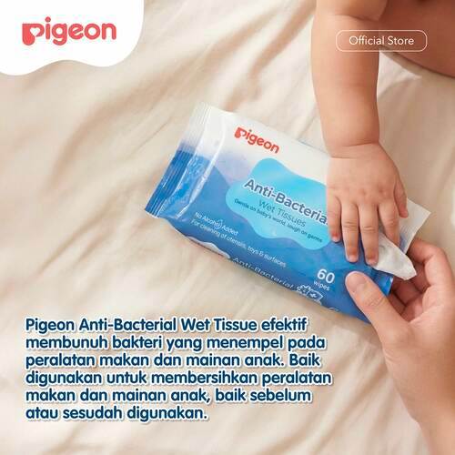 Pigeon Anti-bacterial Wet Tissue Tisu Basah Bayi Tanpa Aroma Paket Hemat Foto 3