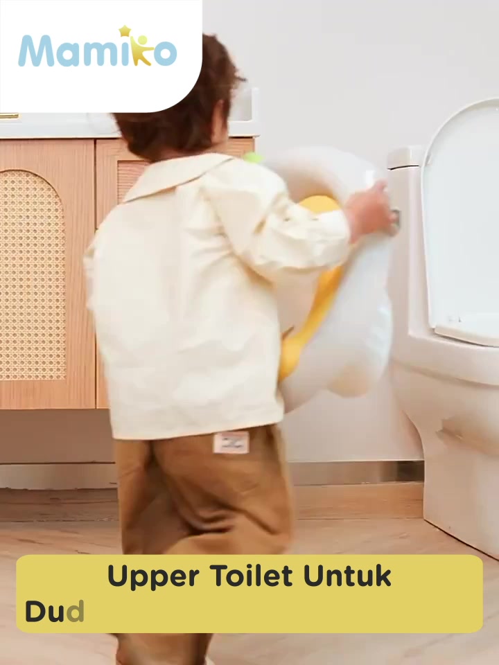 Mamiko All-in-One Potty Training Set Toilet Anak Duduk Portable 4 Fase Abu-abu