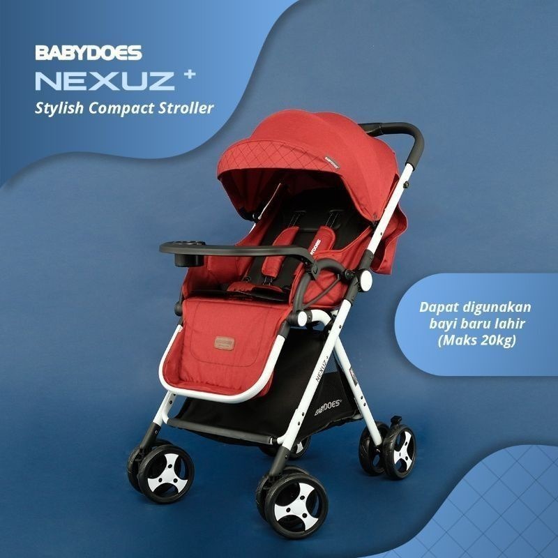 Babydoes Nexuz+ Stroller Compact Kereta Bayi Newborn Sampai 36 Bulan Dilipat Satu Tangan Foto 6